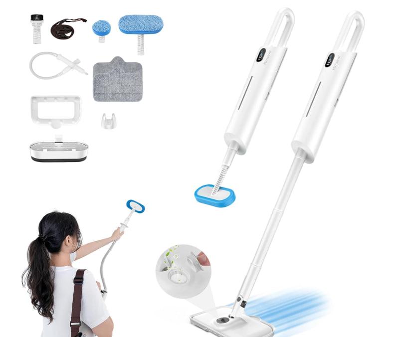 MXnsewr Steam Mop All-in-one for Floor Cleaning, MultiPurpose Steam Cleaner for Home with LED display screen
