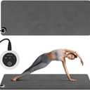 Heating mat, Adjustable Temperature Heated Floor mat, Extra Large Anti Slip Electric Heating Yoga mat,Foot Warmer,Winter 120V Heated Rug Suitable for Yoga, Pilates,Exercise (Deep)