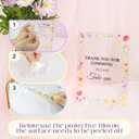 Kelfara Wildflower Baby in Bloom Baby Shower Table Decorations, 6 Pcs 5 x 7in Acrylic Sign Centerpieces with Stand, Take One Sign Thank You Sign, Wedding Birthday Party Decorations for Guests Gift