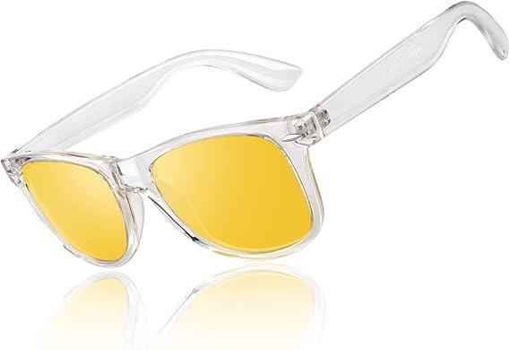 LINVO Polarized Sunglasses for Men Driving Sun glasses Shades 80's Retro Style Design Square