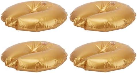Pack of 3, 4 Pieces Golden Water Bag for Arch Stands Base, Heavy Weight Water Bag for Wedding Birthday Party Arch Backdrop Stand, Metal Arch Frame Base, Water Fillable Base