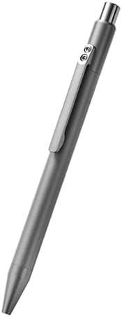 Hamans Ballpoint Pen 5.39" Length Titanium Alloy Ballpoint Pen with Clip Writing Pocket Pen for Business Office Daily Use
