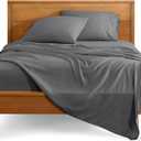 Bare Home Short Queen Sheet Set - 1800 Ultra-Soft Microfiber Bed Sheets - Double Brushed - Deep Pockets - Easy Fit - 4 Piece Set - Bedding Sheets & Pillowcases (Short Queen, Grey)