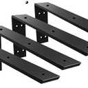 Countertop Support Bracket 20 inch 2 Pack Heavy Duty 3/8" Thick Black Granite Countertop Bracket 20"x8"x2.5" Shelf L Bracket Mantel Corbels for Quartz/Granite/Wood/Concret/Laminate Countertops