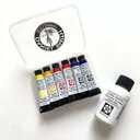 Daniel Smith Watercolor, 5ml Tubes, Essential Mixing Set with 6 Essential Watercolor Tubes, 1oz Watercolor Ground, Mixing Guide, Plastic Case (Total 9 Pieces) 285610117, 1 Count