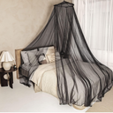Black Mosquito Net for Single to King-Sized Beds – 2 Openings or Fully-Enclosed Bed Canopy – Conical Design for Decoration or Travel – Free Bag & Hanging Kit for Easy Setup