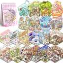 WDXIUE Scene Sticker Book for Kids & Adults – 20 Sets of DIY 3D House Scenes Cute Cartoon Stickers Kit – Fun Sticker Therapy Activity for Stress Relief, Crafts & Gifts (Muticolor)