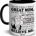 BECHUSKY Mothers Day Gift For Mom - Best Moms Coffee Cup - Moms Birthday Gift Ideas - Mom Mugs From Daughter, Son - Mother Day, Birthday Gifts For Mother, Mommy, Mama - Great Mommy Mug (2 FBA MOM)
