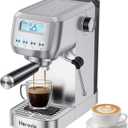 Horavie Ultra Espresso Machine with LCD Display, Espresso Maker with Powerful Milk Frother, Customizable Brewing Temperature, Professional Cappuccino & Latte Machine, Gift for Men & Women