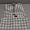 CARRIE HOME Outdoor Gray Plaid Christmas Pillow Covers 16x16 Set of 2, Light Grey and White Checkered Throw Pillows Covers, 16 x 16 Farmhouse Gingham Pillows Decorative Throw Pillows Covers for Couch