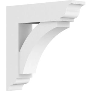 Ekena Millwork BKTP05X24X24THR01 Standard Thorton Architectural Grade with Traditional Ends PVC Brackets, 5"W x 24"D x 24"H