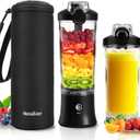 Portable Blender Personal Juicer for Shakes and Smoothies - 20 OZ Electric Protein Shaker Bottle with Insulated Sleeve, Travel Lid, USB-C Rechargeable - Mini Small Blender Cup for Kitchen, Office, Gym