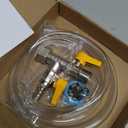 RV 3-Way by-Pass RV Winterizing Kit - Brass RV Pump Converter Winterizing Part, Double Shut-off Design with 59" Hose 4 Clamps, Water System Antifreeze Pump Converter Valve Replacement Kit (1/2"NPT)