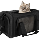 Top tasta Dog Cat Carrier Pet Carriers for Small Medium Large Cats Dogs Carrier Soft Sided Small Puppy Dog Carrier Portable Foldable Airline Approved Dog Cat Travel Carrier Black Medium (18.0"L x 11.0"W x 11.0"H, Black)