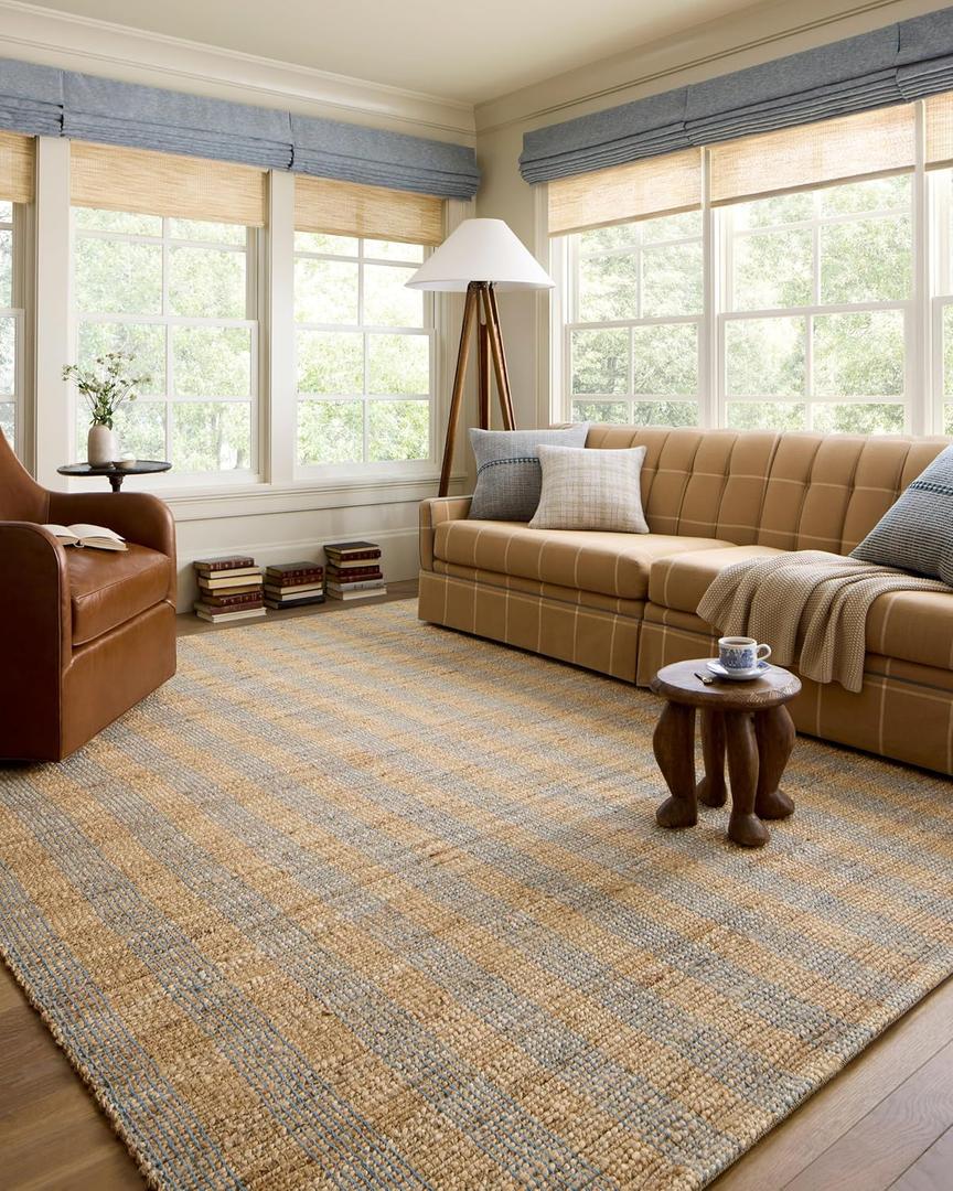 Loloi Chris Loves Julia Judy Collection JUD-04 Natural/Sky 2'-3" x 3'-9" Accent Rug