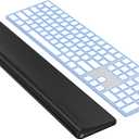 HONKID Low Profile Wrist Rest (H 0.2-0.58in) for Slim Keyboards, Made of Cool Gel and Non-Slip Rubber Base, Easy Typing and Relieve Wrist Pain, Black (Medium)