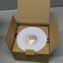 POPANU Premium Canless Recessed Gimbal Downlight Rotatable-Spotlight 5 CCT 4 Inch Eyeball Ceilling Potlight, Dimmable Lights Fixture with Junction Box, 8W, White Round Trim, with Baffle, 6P