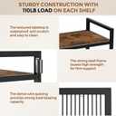 3-Tier Metal Storage Rack with Industrial Wheels,Mesh Shelving Unit with Wooden Table top,Adjustable Shelf,23.6-Inch Width,for Kitchen,Laundry,Pantry,Plant,Black
