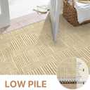 GENIMO Washable Area Rugs for Living Room Bedroom, 8'x10' Modern Abstract Non Slip Rug, Low Pile Soft Contemporary Indoor Floor Carpet Cover for Dining Room Kitchen, Brushwood