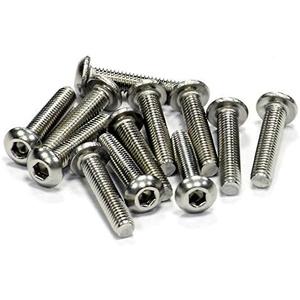 Stainless Steel Socket Head Button Screw (12) M3x14mm Size