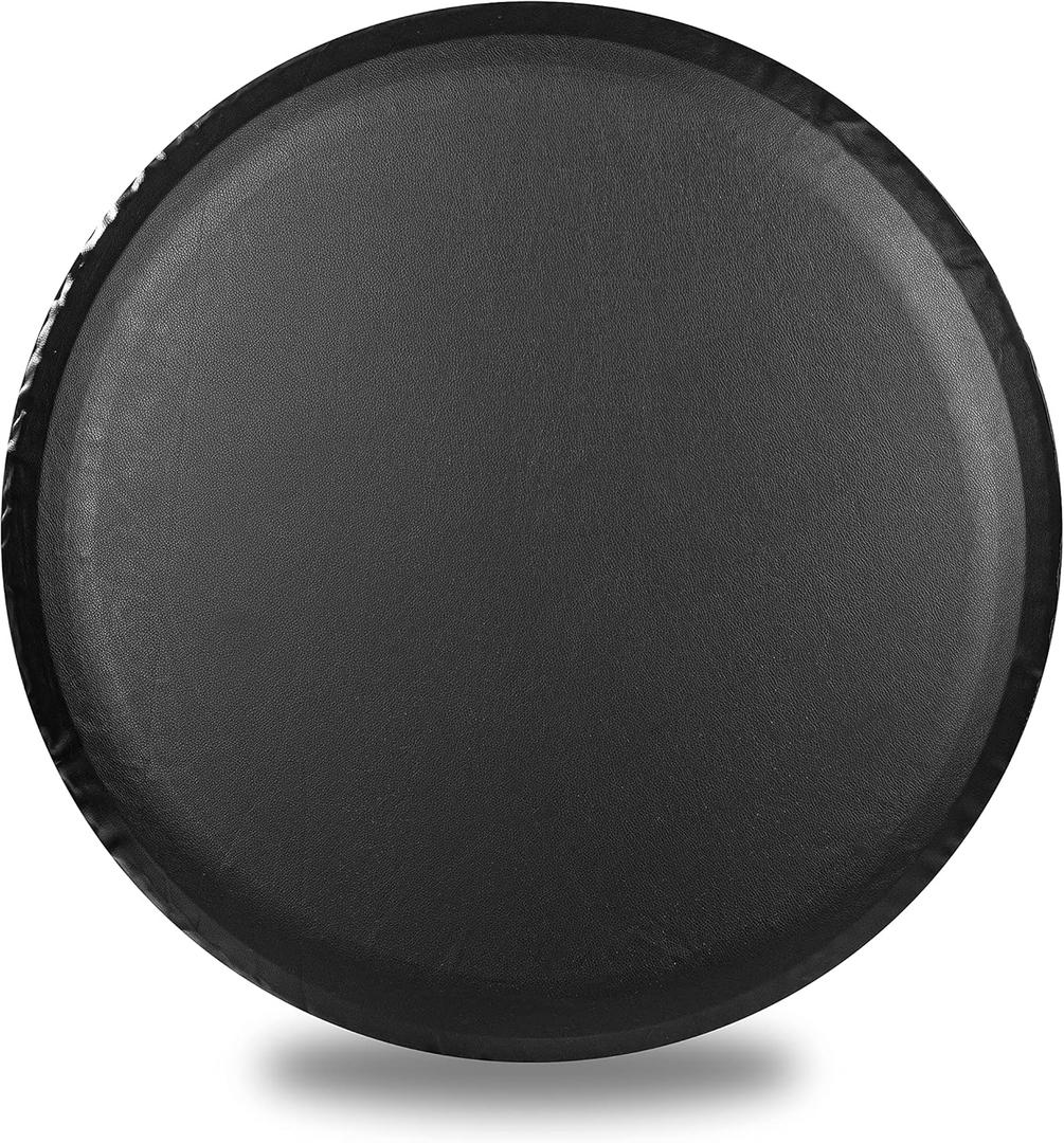 Moonet 24-26 inch Spare Tire Cover Thickening Leather Universal Fit for Jeep, Trailer, RV, SUV, Truck, Tough Tire Wheel Soft Cover (Fits Entire Tire Diameters 24-26 inch) (Black)