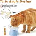 Ceramic Raised Cat BowlTilted Raised Bowl Anti Vomit Bowls for Indoor Cats Whisker Friendly Pet Feeder for Cats Puppies, Microwave and Dishwasher Safe