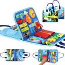 Fidget Blanket for Adults with Dementia, Alzheimer's Sensory Activities for Seniors, Autistic Children Fidget Toys & Toddler Busy Board, Gifts for People with Dementia