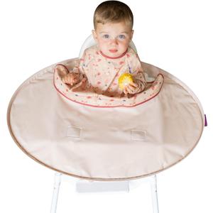 Tidy Tot- Baby Bib & Tray Kit - Mess Proof Long Sleeve Smock Attaches to Feeding Mat, Waterproof Bib - Fits Babies 6-24 Month