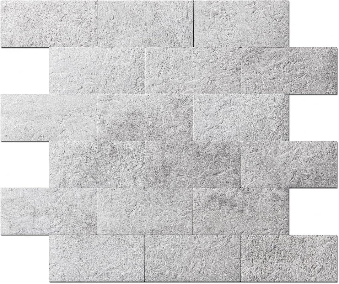 Art3d 10-Pack Peel and Stick Backsplash Wall Tile for Kitchen Bathroom Fireplace Vanitity in Natural White, 11.3"x13.5"