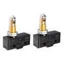 uxcell 2PCS Z-15GQ21-B 1NO + 1NC Panel Mount Roller Plunger Micro Limit Switch, Screw Terminal