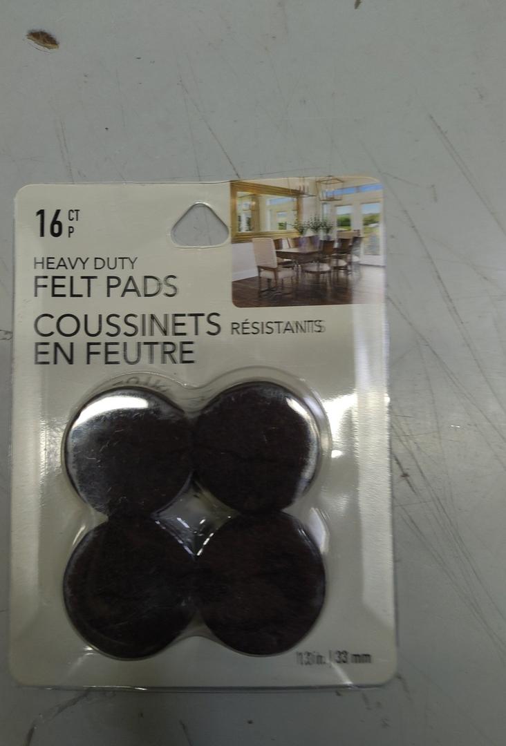Heavy Duty Brown Felt Pads 16 Pack