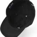 Rose Embroidered Dad Hat Women Men Cute Adjustable Cotton Floral Baseball Cap (Black)