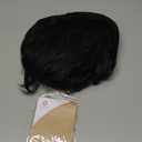 Men Toupee Human Hair Soft Thin Skin Evropean 9” Black #1B 