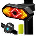 Bike Tail Light with Turn Signals USB Rechargeable Bike Turn Signals 120 Lumens Ultra Bright LED Turn Signals for Bicycle 5 Mode with 10PCS Safety Reflective Tape for Cycling Electronics