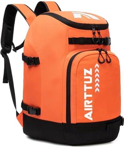 AIRTTUZ Ski Boot Bag - Ski and Snowboard Boots Backpack Excellent for Travel with Waterproof Exterior & Bottom - for Men, Women and Youth.