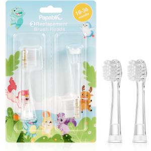Papablic Replacement Toothbrush Heads - 2 Count, Compatible with Papablic BabyHandy & Toddler Sonic Electric Toothbrushes (18-36 Months)