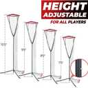 PLAYAPUT Volleyball Setter Training NetHeight & Angle Adjustable Volleyball Training Net with Metal FrameTripod Base for Indoor and OutdoorVolleyball Training Equipment for Setting,Serving,Spiking