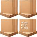 Kosiz 40 Pack 12x12 Cork Board Squares Bulk 1/4" Cork Board Tiles for Wall