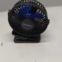 Gaiatop Portable Clip on Fan Battery Operated, Small Powerful 3 Speed Quiet 360 Rotate, USB Rechargeable Mini Personal Cooling Fan for Desk Table Home Office Stroller Camping Women Gifts Black Blue