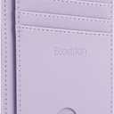 Slim Minimalist Front Pocket Wallet, RFID Blocking Credit Card Holder Wallet with Detachable D-Shackle for Men Women, Purple