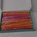 10 Pack Orange and 10 Pack Hot Pink Spiral Taper Candles for Holiday Home Decoration, 10 Inch Unscented Dripless Twisted Candlesticks for Dinner Party Wedding Halloween Thanksgiving