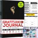 Gratitude Journal for Women & Men - 5 Minute Self Care Journal | 90-Day Undated Daily Planner for Positivity, Affirmations & Manifestation | Guided Mindfulness, Reflection | Vision Board + Stickers