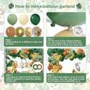 148 pcs Safari Jungle Balloon Arch Kit, Sage Green Brown Wild Balloon Garland with Palm Leaves, for Woodland Tropical Birthday Party Supplies Shower Decoration