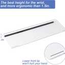 BOOMIBOO Clear Acrylic Tilted Computer Keyboard Holder for Ergonomic Typing, Keyboard Stand with Silicone Anti-Slip Strip, 17 x 5.7 Inch Keyboard Tray for Office Desk, Home, School