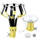 Dreyoo 2 Piece Set Light Bulb Changer, Floodlight and Suction Cup Light Bulb Changer Compatible with DocaPole and Other Standard Threaded Extension Pole, Pole Not Included(Yellow)