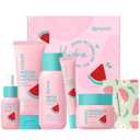 QUIYUM Watermelon Niacinamide Skin Care Set, Routine Beauty Skin Care for Teens- Gift Set with Cleanser, Toner, Eye Cream, Cream, Serum, Facial Juicy Glow Up Set for Women, Girls, for All Skin Types (5 Pieces)