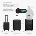 Traveler's Choice Pagosa Hardshell Expandable Luggage with Spinner Wheels, Black, 30-Inch Large