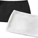 SweatyRocks Women's 2 Pack Pencil Mini Skirts with Underneath Shorts Skort (Black, L)