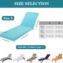 Chaise Lounge Cushion for Outdoor Furniture, Waterproof Fade and Tear Resistant Lounge Deck Chair Cushions for Patio Lawn Pool Resort Hotel, 72x21x3 Inch, Light Blue