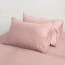 100% Linen Pillow Cases Standard Size 20x26 Inch Set of 2 - Washed French Natural Flax Ultra-Soft & Breathable Bedding Pillowcases(Pink, 20 x 26 Inch)